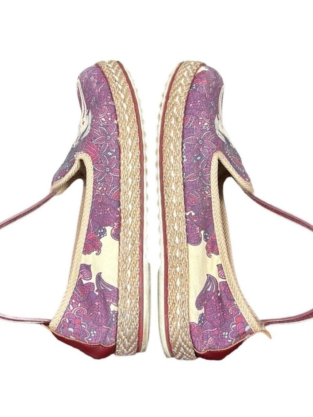 Goby Ganesha Elephant Canvas Slip on Espadrilles Size 40 - Picture 4 of 9